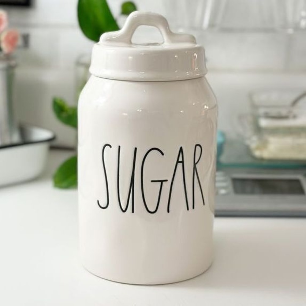 Rae Dunn Artisan SUGAR Canister with Lid Ceramic